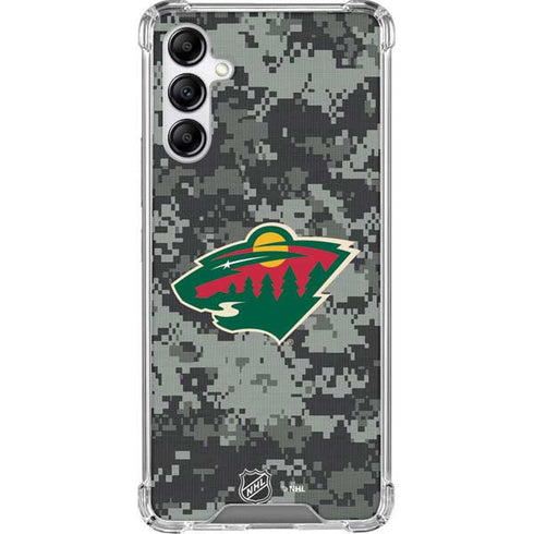 NHL Minnesota Wild Camo Galaxy A14 5G Clear Case