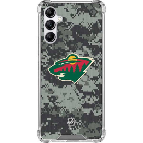 NHL Minnesota Wild Camo Galaxy A15 5G Clear Case