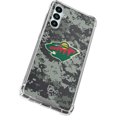 NHL Minnesota Wild Camo Galaxy A15 5G Clear Case