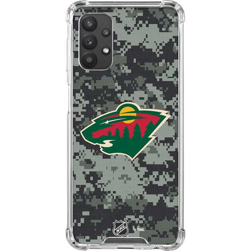 NHL Minnesota Wild Camo Galaxy A32 5G Clear Case