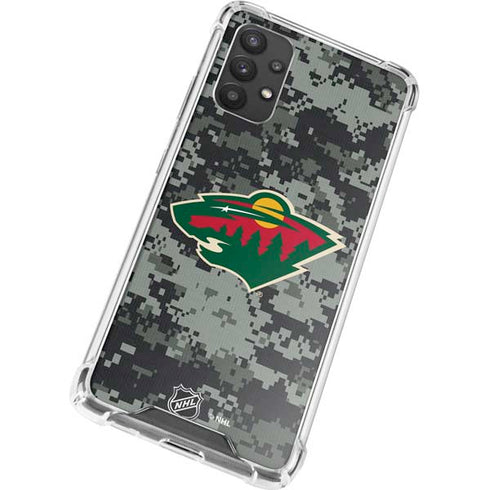 NHL Minnesota Wild Camo Galaxy A32 5G Clear Case