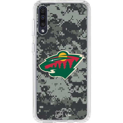 NHL Minnesota Wild Camo Galaxy A50 Clear Case