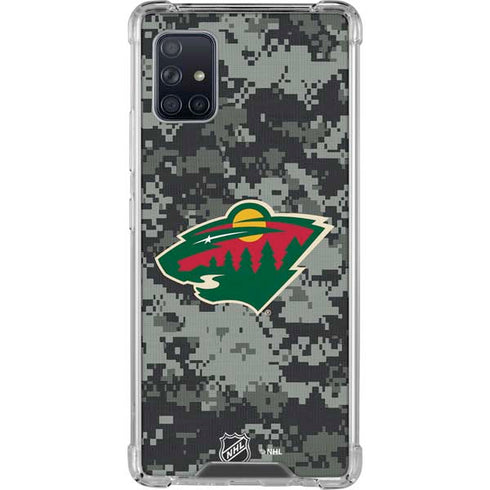 NHL Minnesota Wild Camo Galaxy A51 5G Clear Case