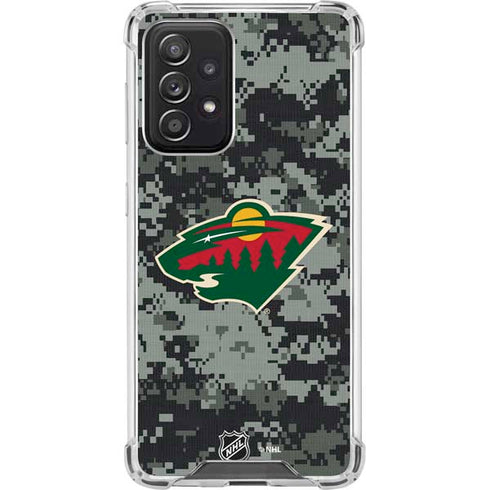 NHL Minnesota Wild Camo Galaxy A52 5G Clear Case