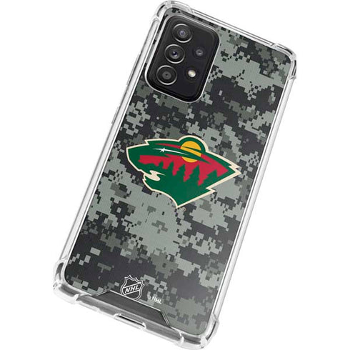 NHL Minnesota Wild Camo Galaxy A52 5G Clear Case