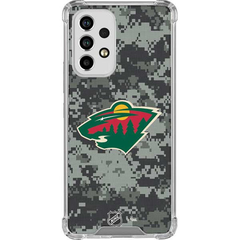 NHL Minnesota Wild Camo Galaxy A53 5G Clear Case