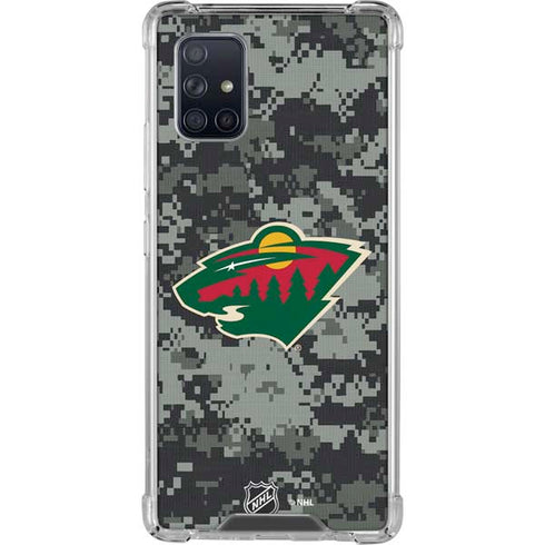 NHL Minnesota Wild Camo Galaxy A71 5G Clear Case