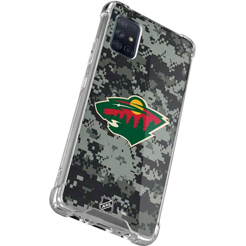 NHL Minnesota Wild Camo Galaxy A71 5G Clear Case