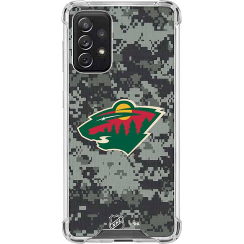 NHL Minnesota Wild Camo Galaxy A72 5G Clear Case