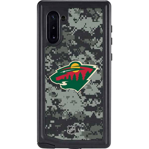 NHL Minnesota Wild Camo Galaxy Note 10 Waterproof Case