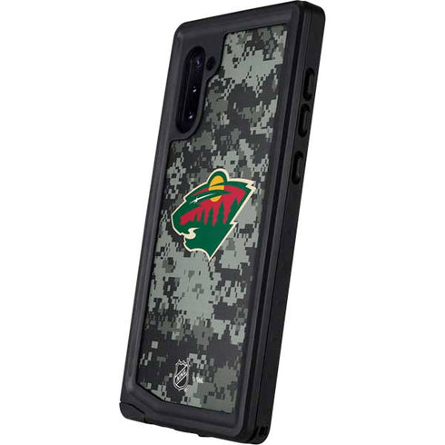NHL Minnesota Wild Camo Galaxy Note 10 Waterproof Case