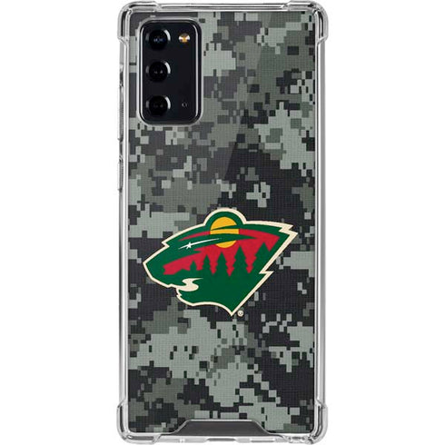 NHL Minnesota Wild Camo Galaxy Note20 5G Clear Case