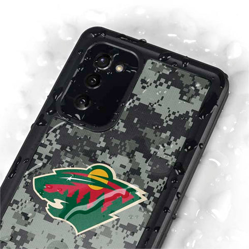 NHL Minnesota Wild Camo Galaxy Note20 5G Waterproof Case