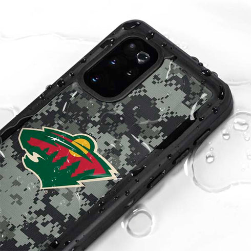NHL Minnesota Wild Camo Galaxy S20 Plus Waterproof Case