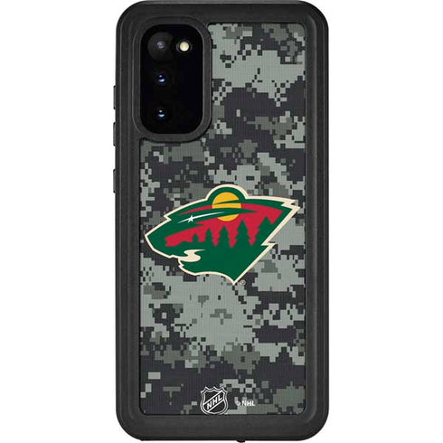 NHL Minnesota Wild Camo Galaxy S20 Waterproof Case