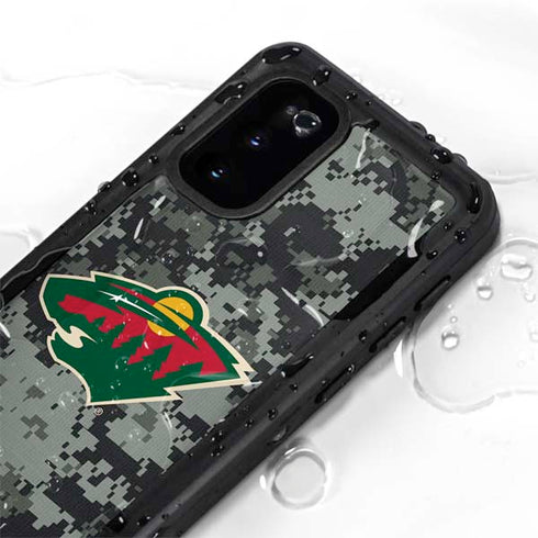 NHL Minnesota Wild Camo Galaxy S20 Waterproof Case