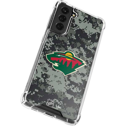 NHL Minnesota Wild Camo Galaxy S21 FE Clear Case