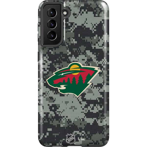 NHL Minnesota Wild Camo Galaxy S21 FE Pro Case