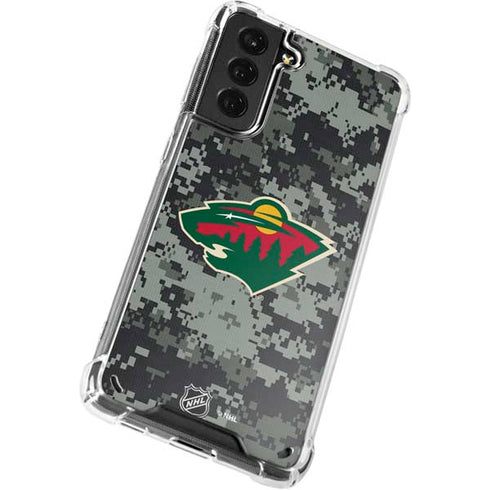 NHL Minnesota Wild Camo Galaxy S21 Plus 5G Clear Case