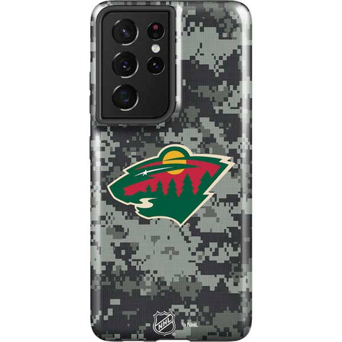 NHL Minnesota Wild Camo Galaxy S21 Ultra 5G Pro Case