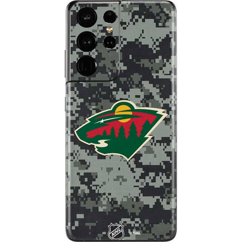 NHL Minnesota Wild Camo Galaxy S21 Ultra 5G Skin
