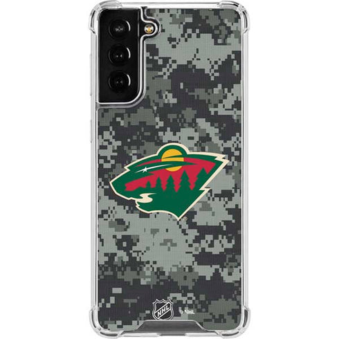 NHL Minnesota Wild Camo Galaxy S22 Plus Clear Case