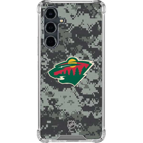 NHL Minnesota Wild Camo Galaxy S23 FE Clear Case