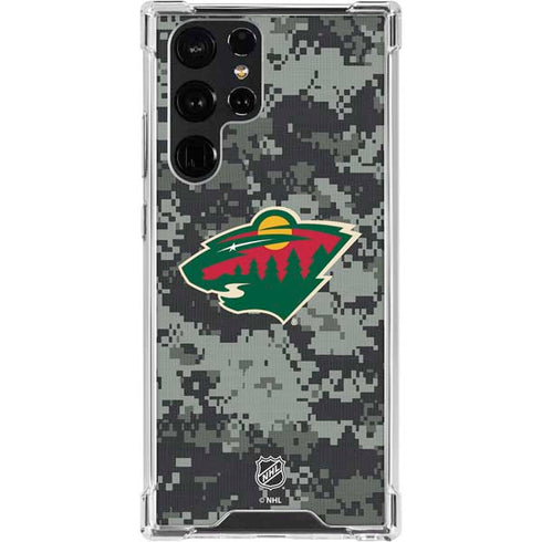 NHL Minnesota Wild Camo Galaxy S24 Ultra Clear Case