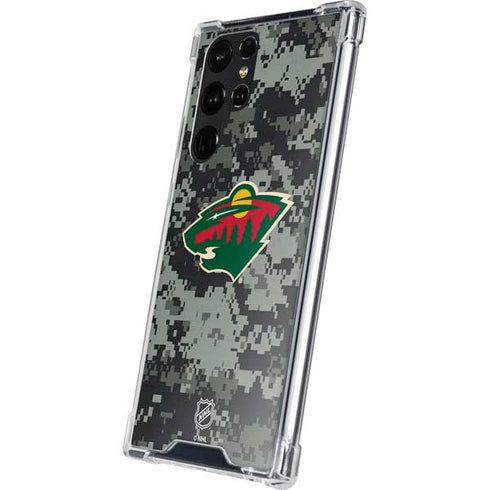 NHL Minnesota Wild Camo Galaxy S24 Ultra Clear Case
