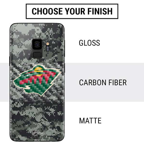 NHL Minnesota Wild Camo Galaxy S9 Skin