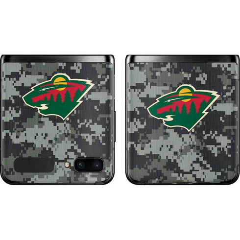 NHL Minnesota Wild Camo Galaxy Z Flip Skin