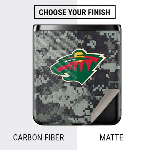 NHL Minnesota Wild Camo Galaxy Z Flip Skin