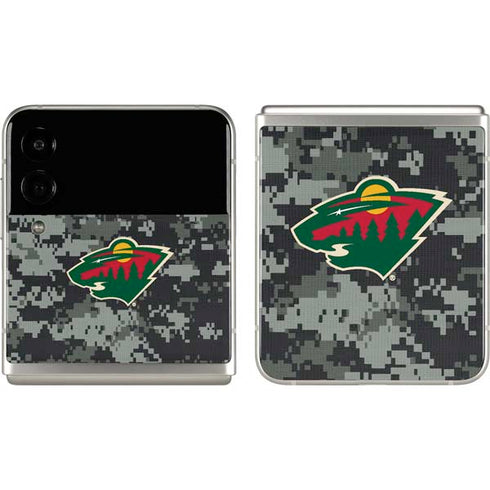 NHL Minnesota Wild Camo Galaxy Z Flip3 5G Skin
