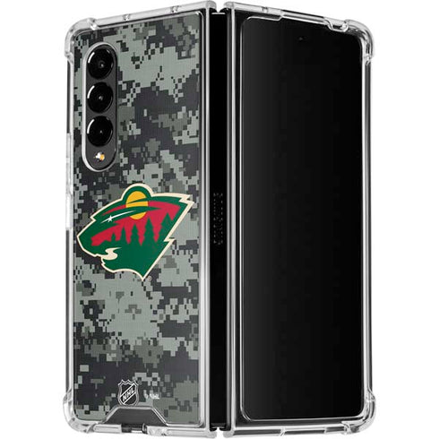 NHL Minnesota Wild Camo Galaxy Z Fold4 5G Clear Case
