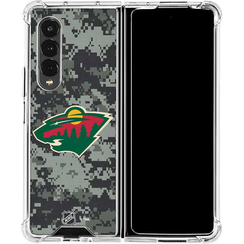 NHL Minnesota Wild Camo Galaxy Z Fold4 5G Clear Case