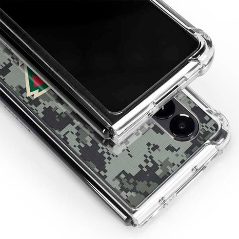 NHL Minnesota Wild Camo Galaxy Z Fold4 5G Clear Case