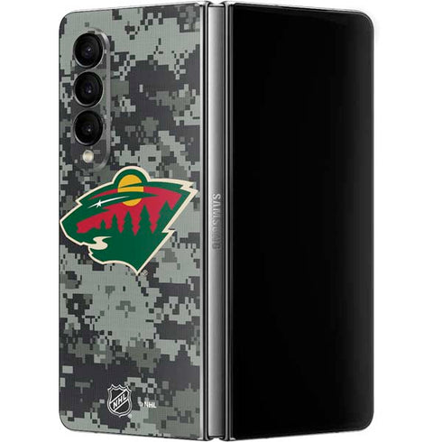 NHL Minnesota Wild Camo Galaxy Z Fold4 5G Skin