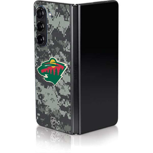 NHL Minnesota Wild Camo Galaxy Z Fold5 5G Skin