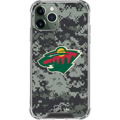 NHL Minnesota Wild Camo iPhone 11 Pro Max Clear Case