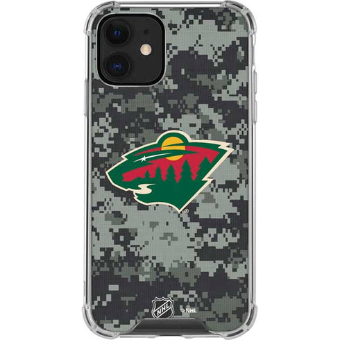 NHL Minnesota Wild Camo iPhone 12 Clear Case