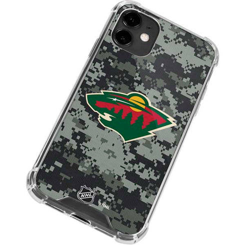 NHL Minnesota Wild Camo iPhone 12 Clear Case