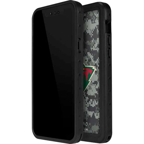 NHL Minnesota Wild Camo iPhone 12 Pro Waterproof Case