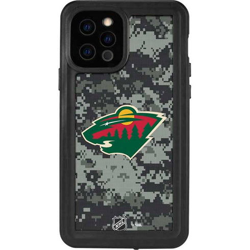NHL Minnesota Wild Camo iPhone 12 Pro Waterproof Case