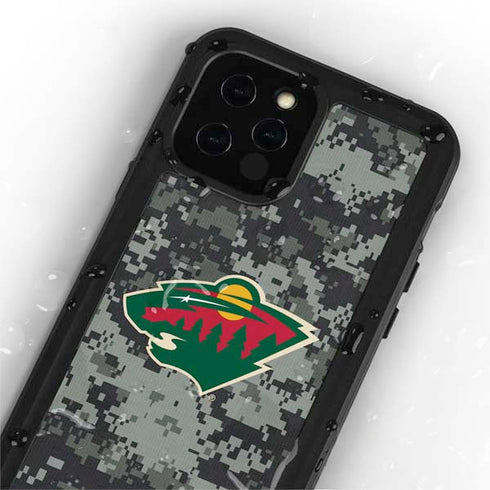 NHL Minnesota Wild Camo iPhone 12 Pro Waterproof Case