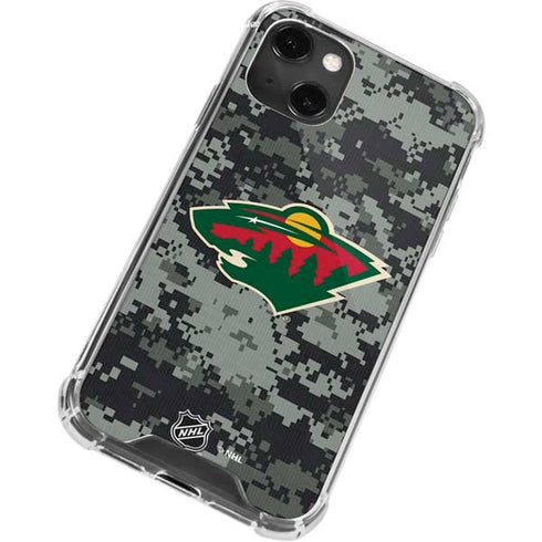NHL Minnesota Wild Camo iPhone 13 Mini Clear Case