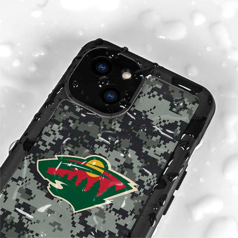 NHL Minnesota Wild Camo iPhone 13 Mini Waterproof Case