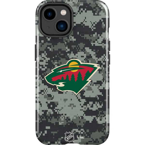 NHL Minnesota Wild Camo iPhone 15 Plus Impact Case