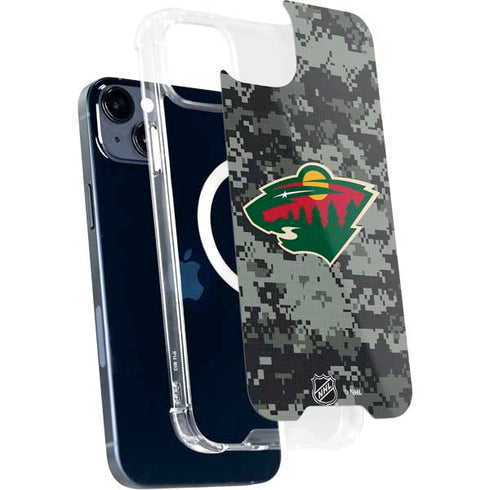 NHL Minnesota Wild Camo iPhone 15 Plus MagSafe Case