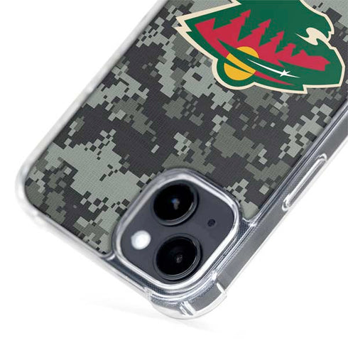 NHL Minnesota Wild Camo iPhone 15 Plus MagSafe Case