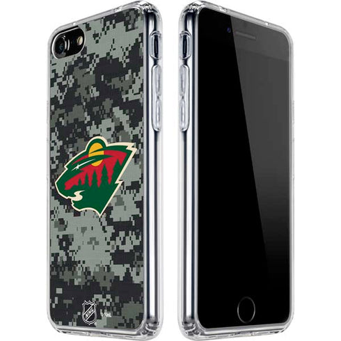 NHL Minnesota Wild Camo iPhone SE (2nd & 3rd Gen) Clear Case